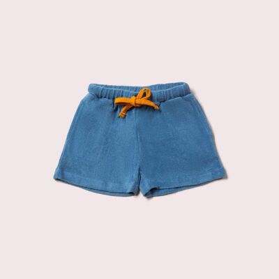 Pantalones cortos de toalla azules