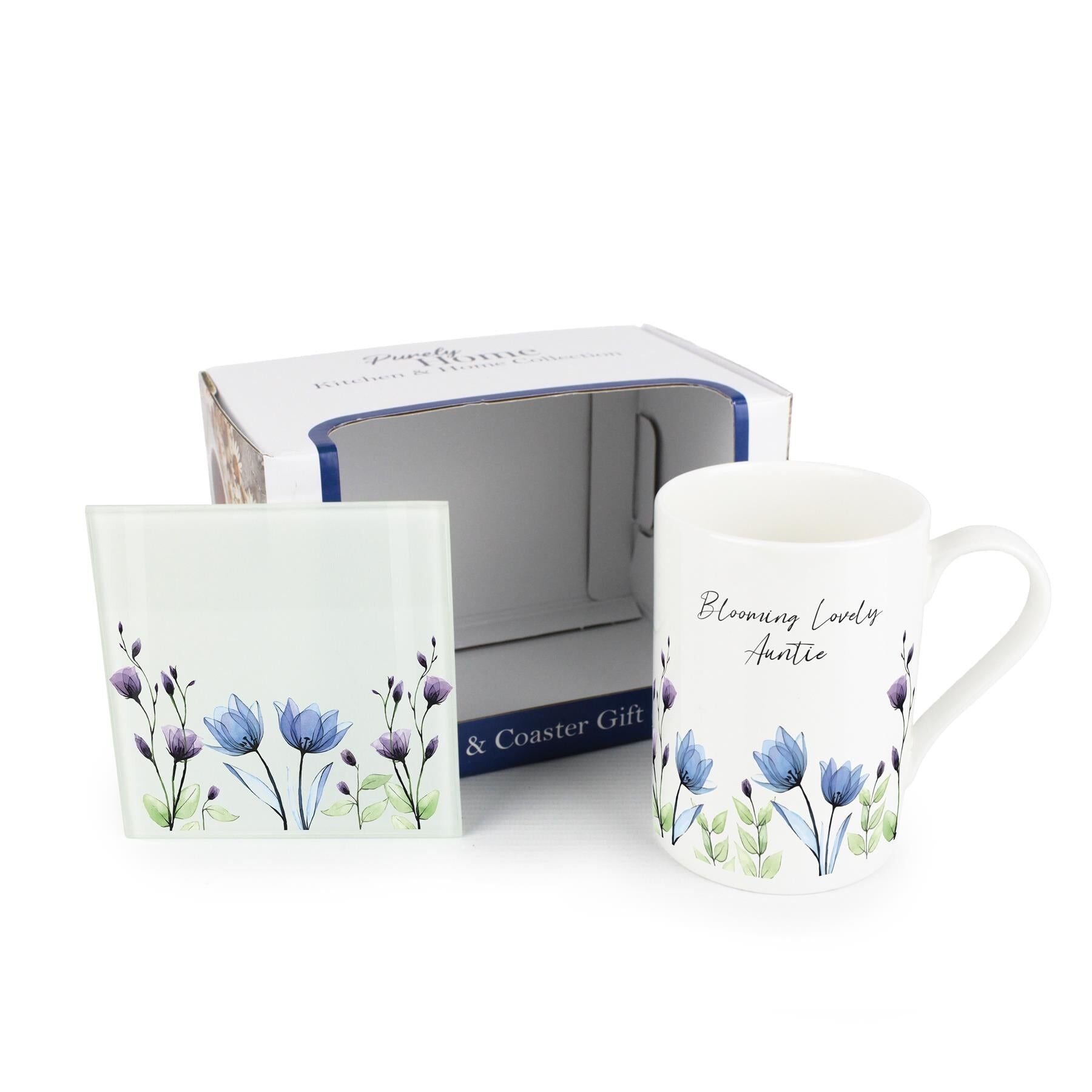 Blooming Lovely – Geschenkset mit Tasse und Untersetzer
