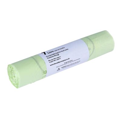 Sacchetti compostabili per contenitori da cucina Tie-Handle da 7 litri (medio)