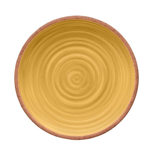 Rustic Swirl Yellow Melamine Dinner Plate