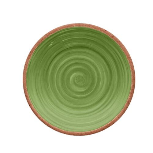 Rustic Swirl Green Melamine Side Plate