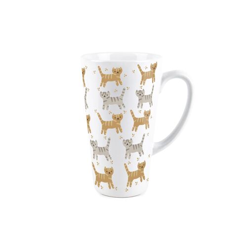 Cat Print Large Latte Mug