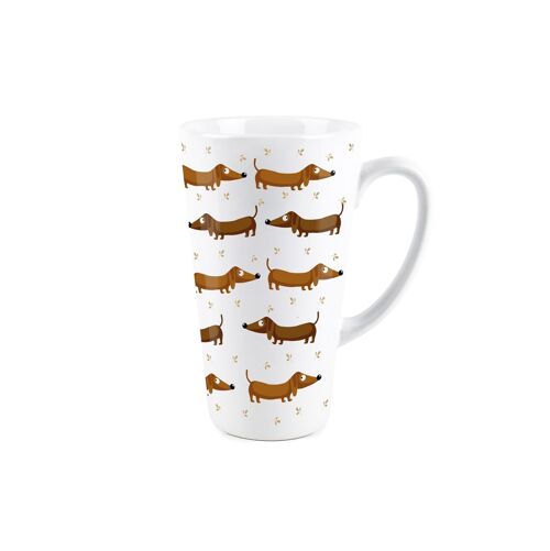 Dachshund Print Large Latte Mug