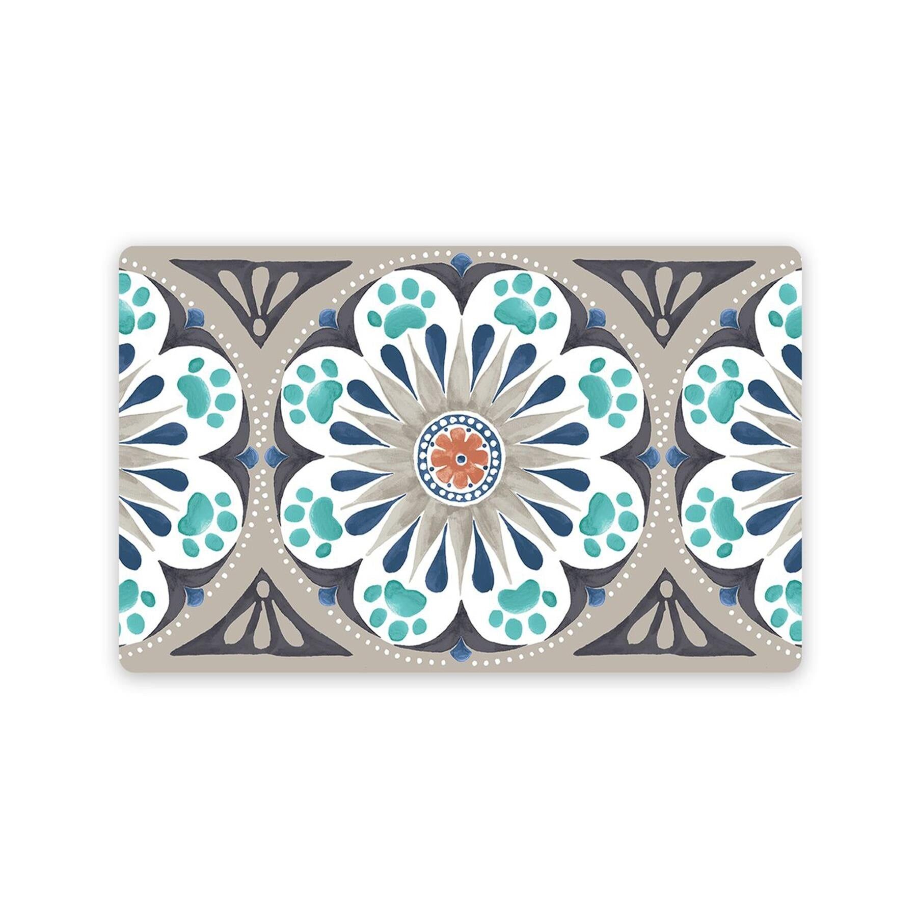 Tischset für Haustiere, Carmel Medallion, Grau