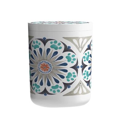Barattolo per cibo/dolcetti per animali domestici Carmel Medallion Grey