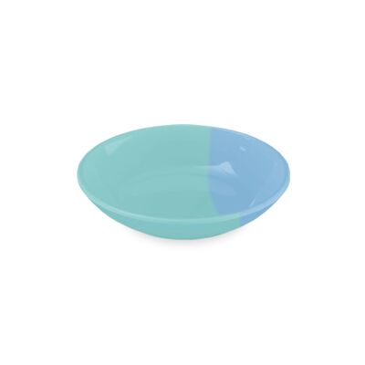 Platillo de melamina para comida de mascotas en color aguamarina y lila