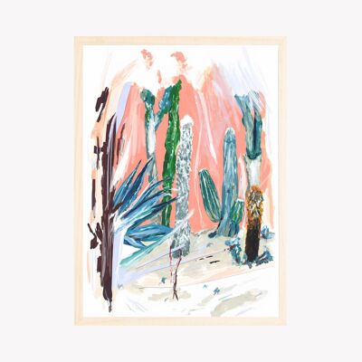 Botanischer Kaktus - 50 x 70 cm