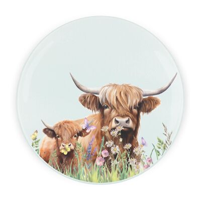 Protector de encimera redondo para vacas de las Tierras Altas y terneros