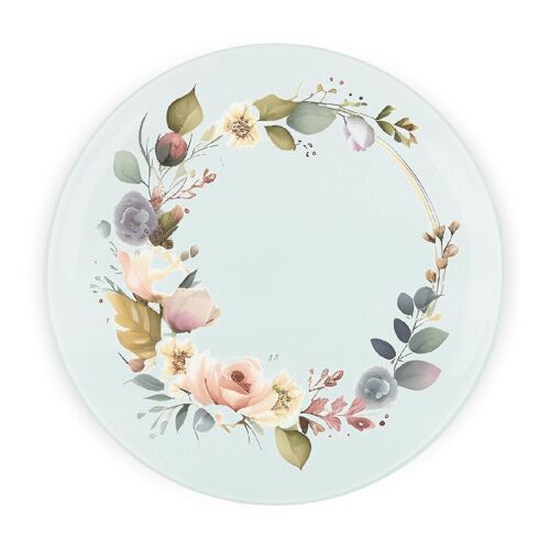 Floral Wreath Round Worktop Protector