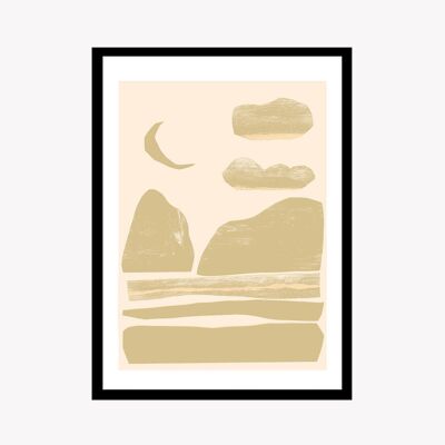 Landschaft Mond - A3 29,7 x 42 cm
