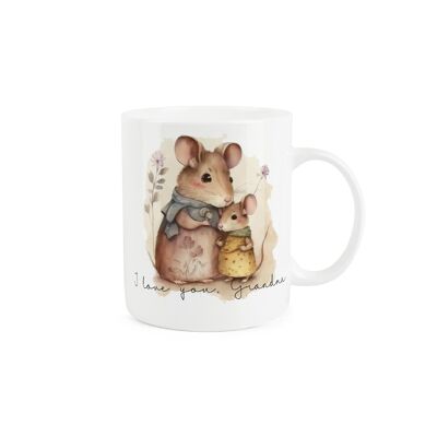 Tasse "Je t'aime, souris et maman"