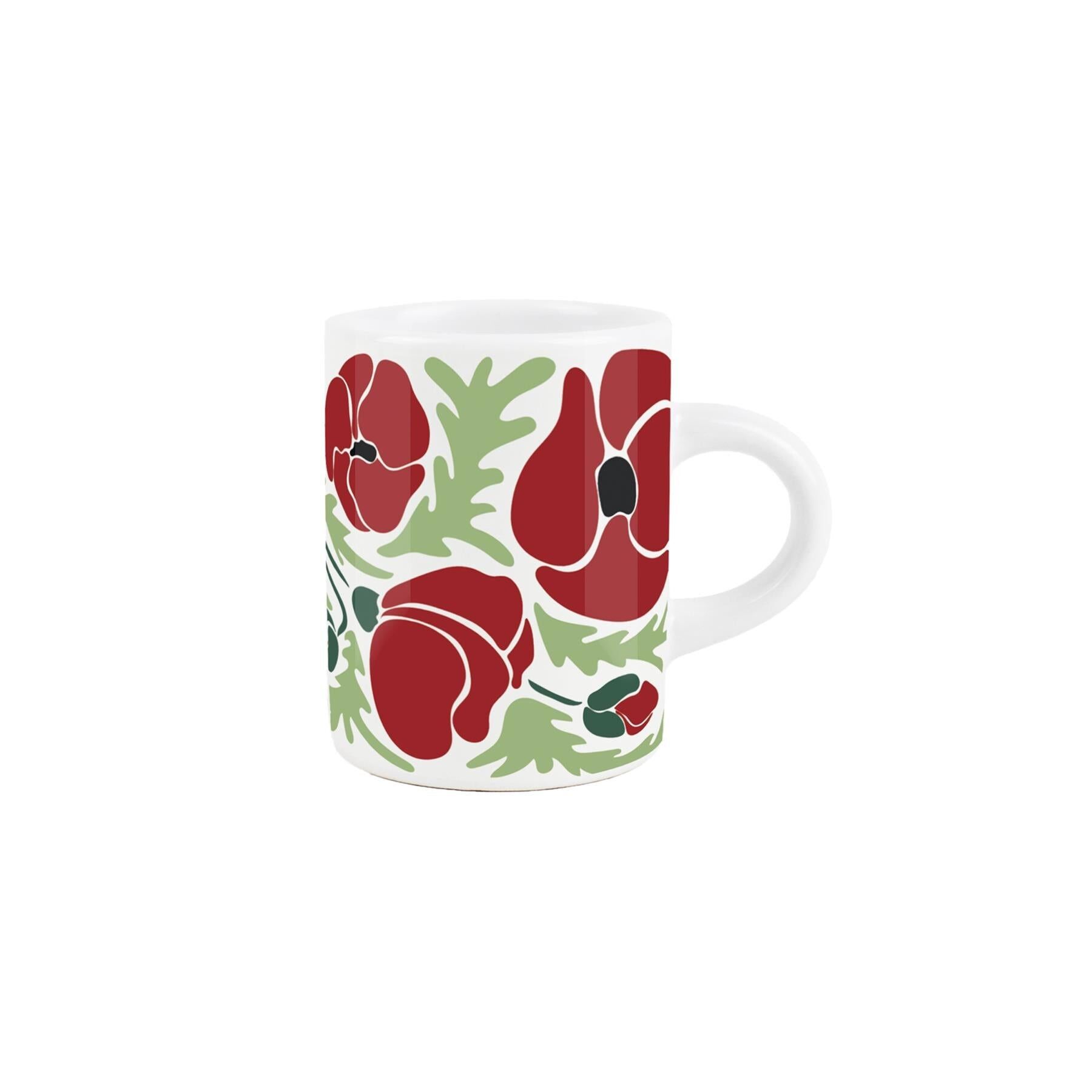 Floral Poppy Espresso Mug