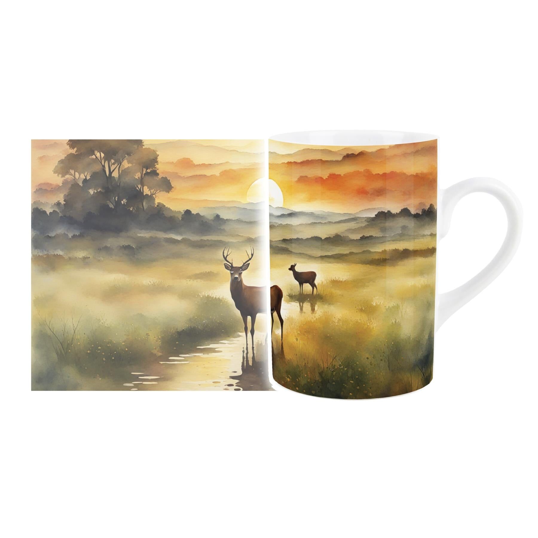 Pareja de ciervos de la fauna británica