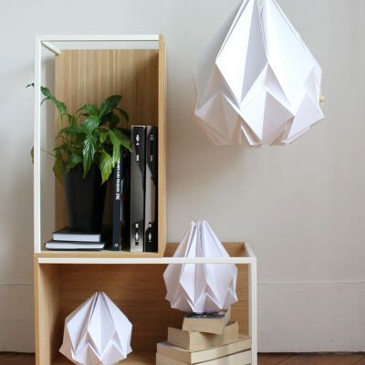 Lampada a sospensione Origami tinta unita - L