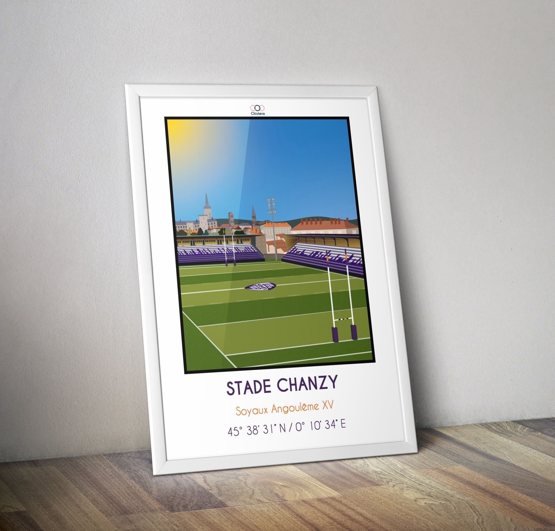 Soyaux Angouleme I Rugby-Stadionplakat Chanzy-Stadionplakat
