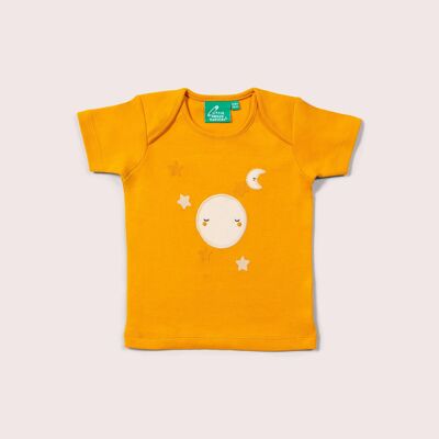 Camiseta de manga corta con apliques de luna llena