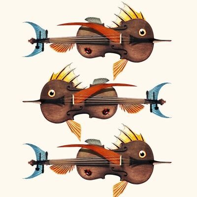 Béto Val Poster - 3 Violins