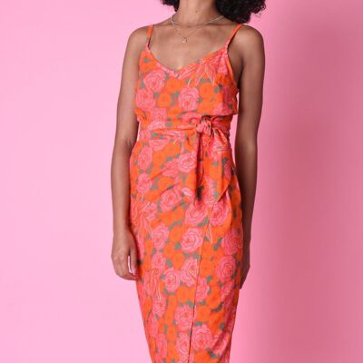 Robe KATHLYN hirondelles oranges