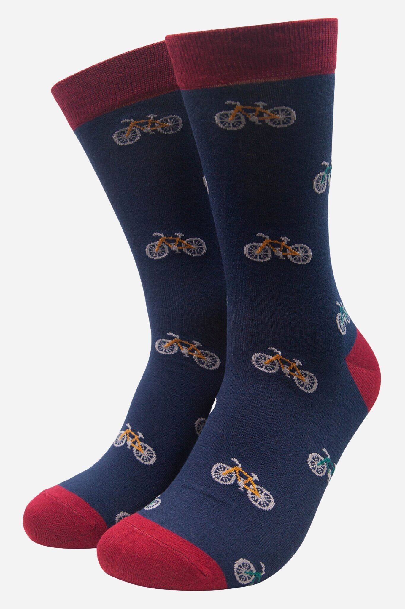 Socken mit Mountainbike-Print für Herren in Marineblau