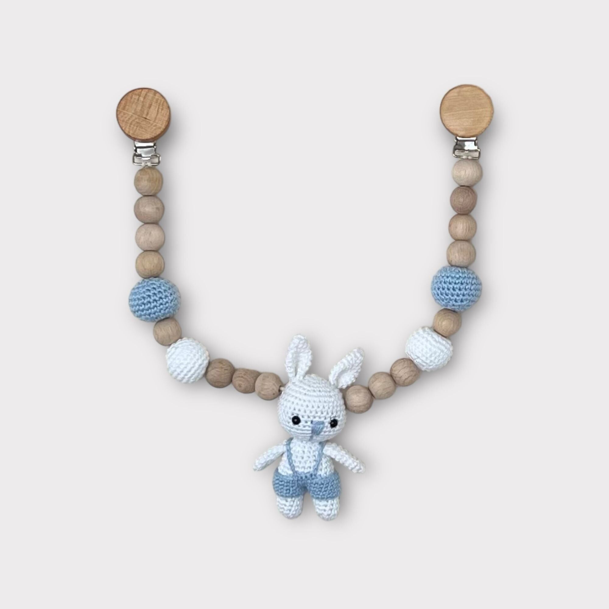 Catena per passeggino Rabbit Hissy blu