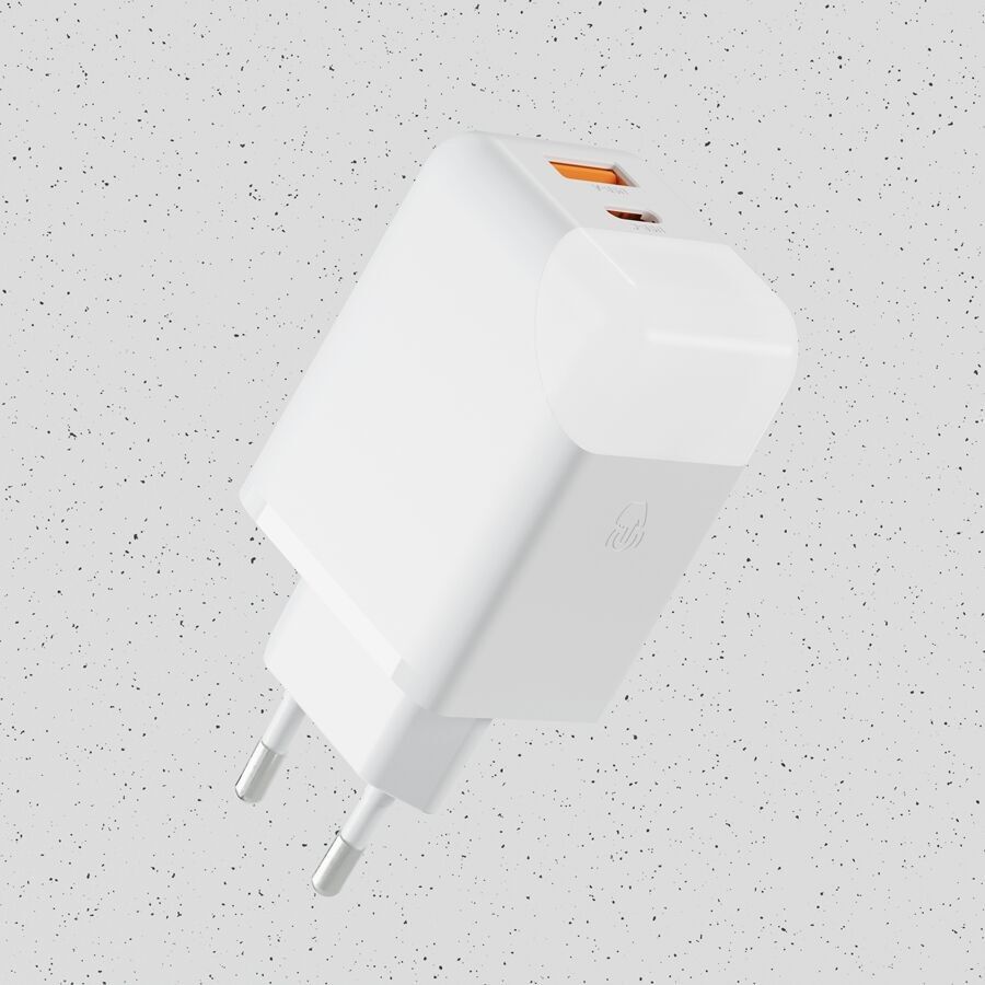 🔌Adattatore di alimentazione da 65 W con luce touch integrata ICE-GAN bianco🔌