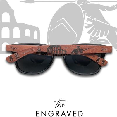 Eyewood | Gravierte Holzsonnenbrille - Gladiator