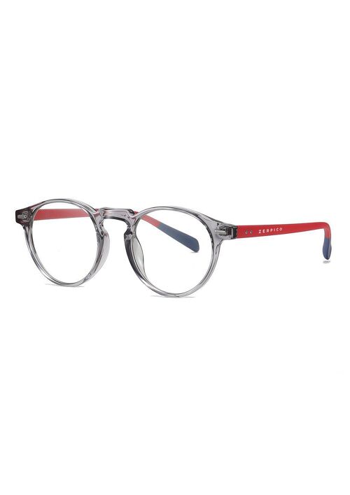 Nexus - Blue-light glasses - Holo - Transparent Grey - Red Temple