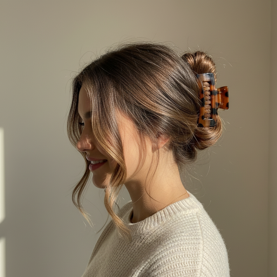 YOSMO Luxury Hair Claw - Eco-Friendly Cellulose Acetate - Medium Hair Clip - Strong Grip