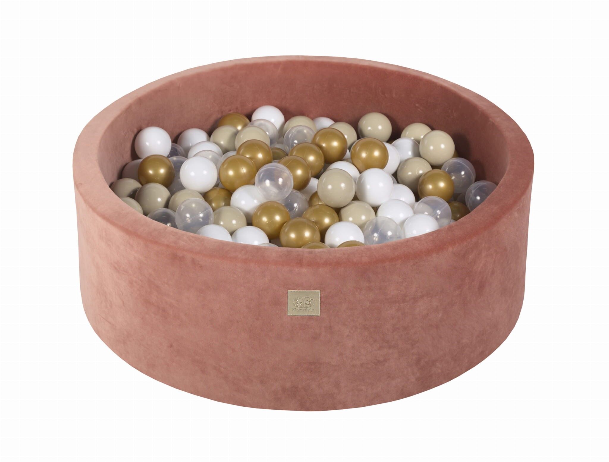 MeowBaby® Bällebad mit Samtbezug in Marsala-Rot