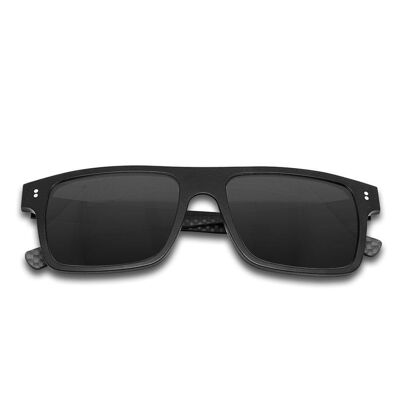 Hybrid - Cubic - Carbon Fiber & Acetate Sunglasses - Black - Black