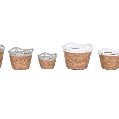 Panier Set 3 Joncs de Mer 29X29X32 2 Assortiment. DC209102 NO11