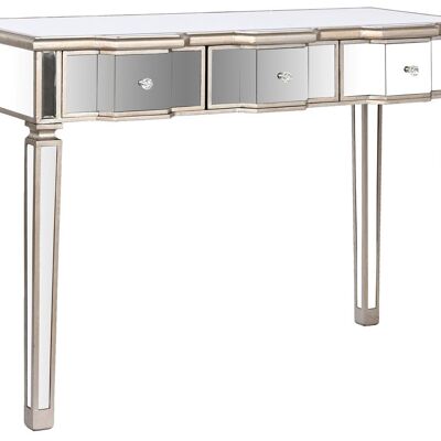 Consola Espejo Mdf 112X45X80 3Caj, Plateado MB209808 NO11