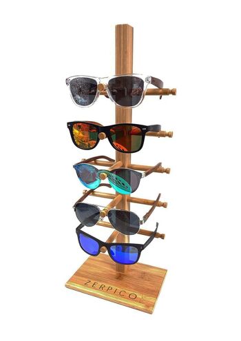 Zerpico - Petit présentoir à lunettes de soleil en bois 1