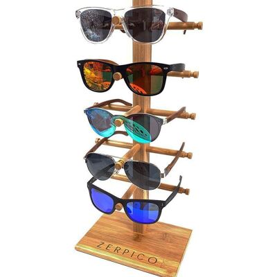 Zerpico - Espositore per occhiali da sole in legno piccolo