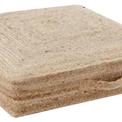 Cojin Suelo Yute 40X40X15 1300 Gr, Natural Marron TX200114 NO11