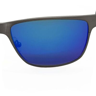 Gafas de sol Wayfarer de titanio - TITAN - Gun Metal - Azul