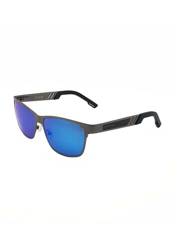 Lunettes de soleil Titanium Wayfarer - TITAN - Gun Metal - Bleu 5