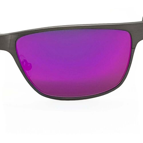 Titanium Wayfarer Sunglasses - TITAN - Gun Metal - Purple