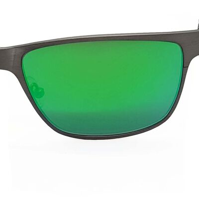 Gafas de sol Wayfarer de titanio - TITAN - Gun Metal - Verde