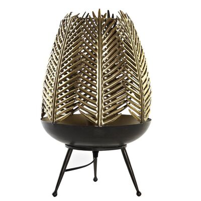 Metal Table Lamp 25X25X42 Leaves Golden LA190570 NO11