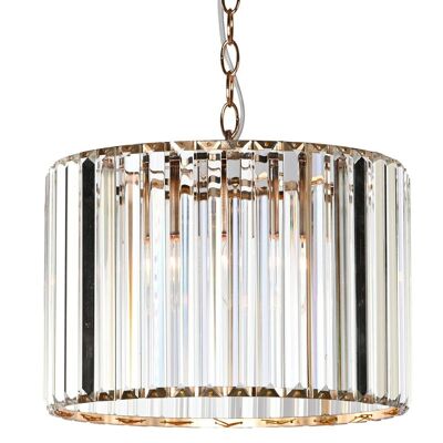 Lampara Techo Cristal Metal 30X30X21 Transparente LA209849 NO11