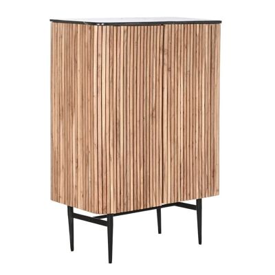 Acacia Marble Sideboard 85X45X130 Black MB207416 NO11