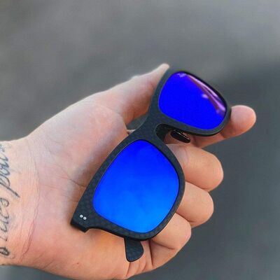 Carbon Fiber Sonnenbrille Geschenkbox - Fibrous V4 - Blau
