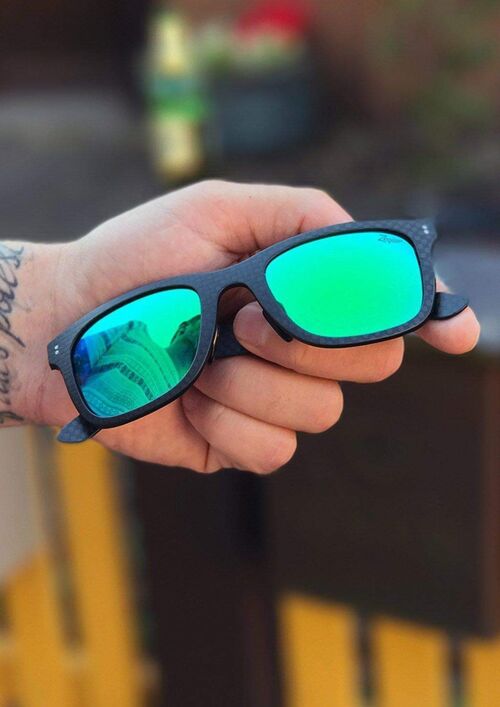 Carbon Fiber Sunglasses Gift Box - Fibrous V4 - Green