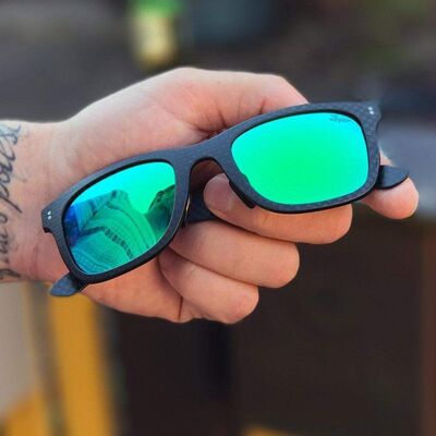 Carbon Fiber Sonnenbrille Geschenkbox - Fibrous V4 - Grün