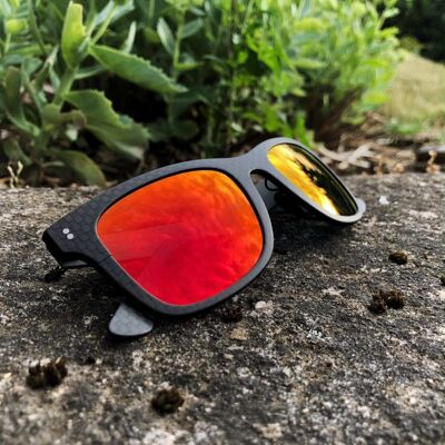 Fibrous V4 - Kohlefaser-Sonnenbrille - Rot