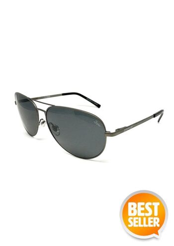 Lunettes de soleil aviateur en titane - TITAN - Gun Metal - LAST ONE 4