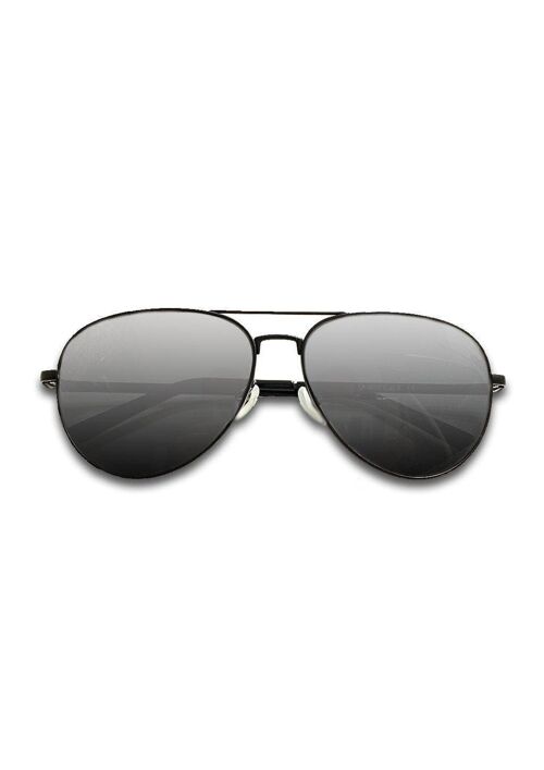 Titanium Aviator Sunglasses - TITAN - Black