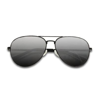 Titanium Aviator Sunglasses - TITAN - Black
