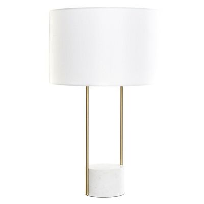 Lampara Sobremesa Marmol Metal 41X41X68 Blanco LA184720 NO11